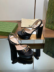 Bagsaaa Gucci Women's Horsebit platform sandal 795224 black - 1