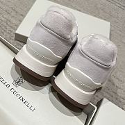 Bagsaaa Brunello Cucinelli suede shearling-trim sneakers beige - 3