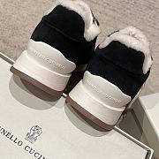 Bagsaaa Brunello Cucinelli Monili shearling-trimmed suede sneaker - 4