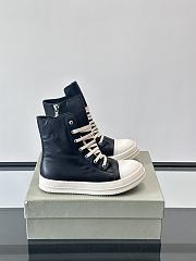 Bagsaaa Rick Owens Mainline High-Top Ramones sneakers in black leather - 1