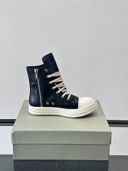 Bagsaaa Rick Owens Mainline High-Top Ramones sneakers in black leather - 2