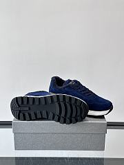 Bagsaaa Prada Prax suede sneakers with shearling trim dark blue - 3