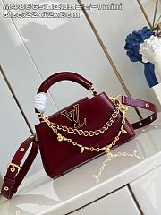 Bagsaaa LV M25473 Capucines East-West Mini Grenat Red - 22 cm - 1
