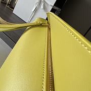 Bagsaaa Loewe Puzzle bag in lime yellow with a wide logo-print strap - 24cm - 4