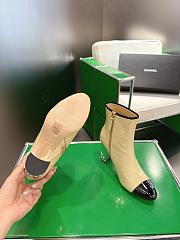 Bagsaaa Chanel ankle boots with a cap toe beige - 2