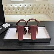 Bagsaaa Chanel slingback pumps red with black cap toe - 4