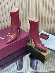 Bagsaaa Women's ankle boot with Horsebit 835741 red - 8.5cm - 1