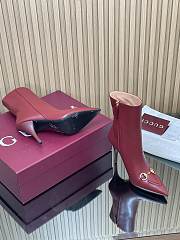 Bagsaaa Women's ankle boot with Horsebit 835741 red - 8.5cm - 2