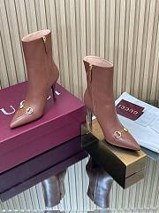 Bagsaaa Women's ankle boot with Horsebit 835741 brown - 8.5cm - 1