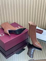 Bagsaaa Women's ankle boot with Horsebit 835741 brown - 8.5cm - 4