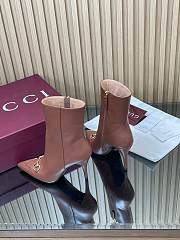 Bagsaaa Women's ankle boot with Horsebit 835741 brown - 8.5cm - 2