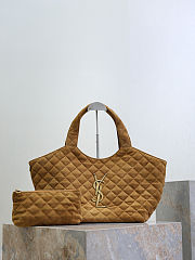 Bagsaaa YSL ICARE Medium in quilted suede 858191 caramel cognac - 46cm - 1