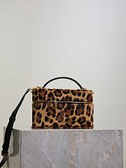 Bagsaaa YSL Gaby leather-trimmed leopard-print calf hair shoulder bag - 18cm - 1