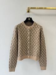 Bagsaa Louis Vuitton Brushed Monogram Cardigan beige - 1
