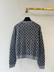 Bagsaa Louis Vuitton Brushed Monogram Cardigan gray - 3