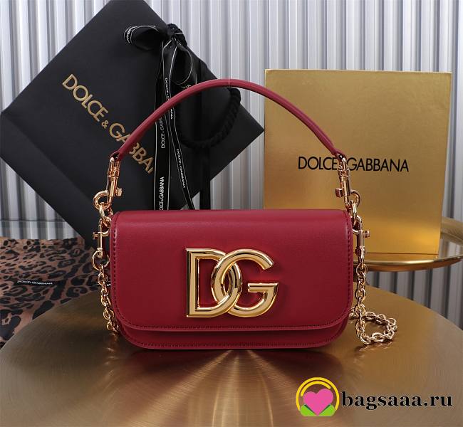 Bagsaaa Dolce & Gabbana 3.5 DG Logo Shoulder Bag red - 19cm - 1