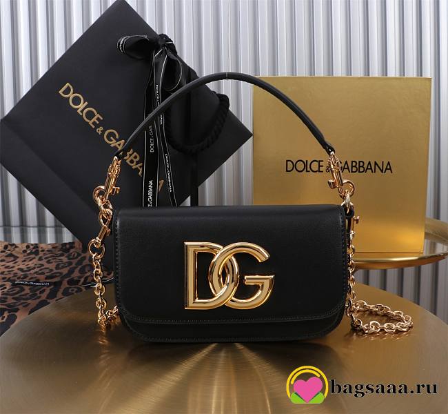 Bagsaaa Dolce & Gabbana 3.5 DG Logo Shoulder Bag black - 19cm - 1