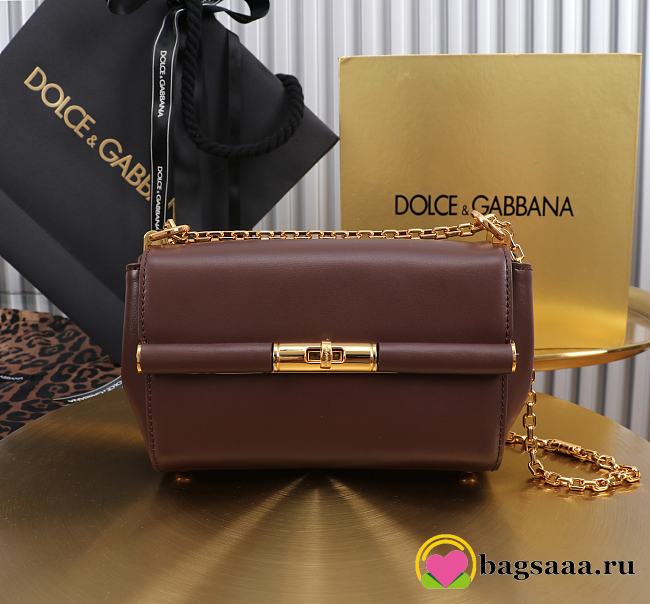 Bagsaaa Dolce & Gabbana Marlene crossbody bag in dark brown - 18cm - 1