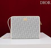Bagsaaa Dior 30 Montaigne Dea Pouch in gray Dior Oblique jacquard - 30cm - 1