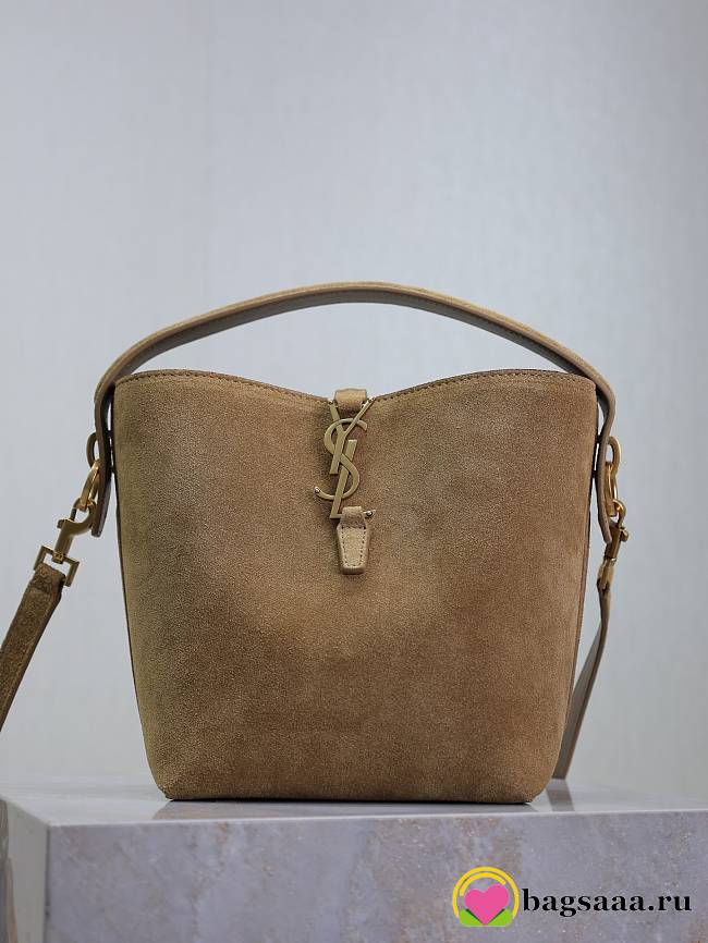 Bagsaaa YSL LE 37 small in suede 749036 light brown - 20cm - 1