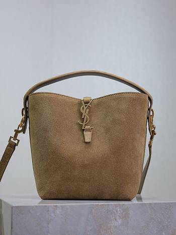 Bagsaaa YSL LE 37 small in suede 749036 light brown - 20cm