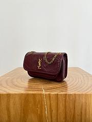 Bagsaaa YSL Niki Medium shoulder bag in vintage crinkled calfskin red - 18.5cm - 2