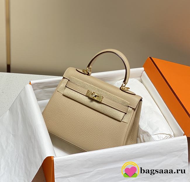 Bagsaaa Hermès Mini Kelly bag light beige - 20cm - 1