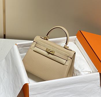 Bagsaaa Hermès Mini Kelly bag light beige - 20cm