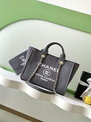 Bagsaaa Chanel Deauville Small Shopping Tote bag in gray - 33cm - 1