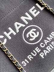 Bagsaaa Chanel Deauville Small Shopping Tote bag in gray - 33cm - 3