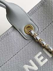 Bagsaaa Chanel Deauville Small Shopping Tote bag in light gray - 33cm - 3