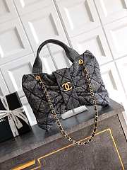 Bagsaaa Chanel Maxi Bow Bag AS5846  Washed Denim - 42cm - 1