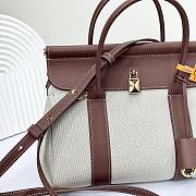 Bagsaaa Loro Piana Loom L32 tote bag linen canvas & brown - 25cm - 2