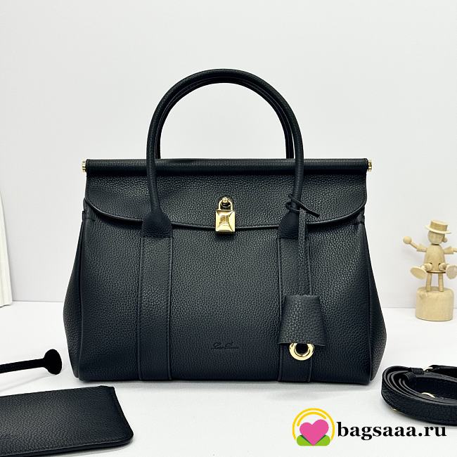 Bagsaaa Loro Piana Loom bag L25 Black - 25cm - 1