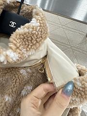 Bagsaaa LV Monogram Fleece Hooded Jacket Light Brown - 2