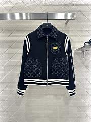 Bagsaaa Louis Vuitton jacket with monogram pattern and white stripes - 1