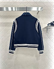 Bagsaaa Louis Vuitton jacket with monogram pattern and white stripes - 4