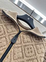 Bagsaaa Louis Vuitton Monogram Toweling Zip-Up Hoodie in camel - 4