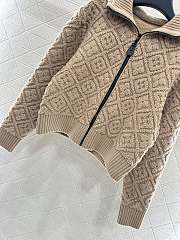 Bagsaaa Louis Vuitton Monogram Toweling Zip-Up Hoodie in camel - 3