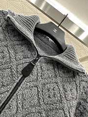 Bagsaaa Louis Vuitton Monogram Toweling Zip-Up Hoodie in gray - 3