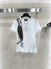 Bagsaaa Louis Vuitton Keepit Print T-Shirt white - 1