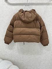 Bagsaaa Prada women's puffer jacket in brown - 4
