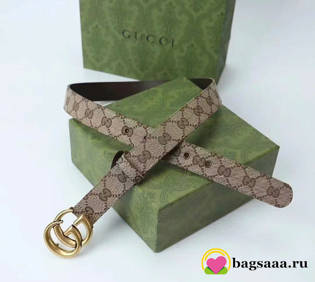 Bagsaaa Gucci GG Marmont belt in GG canvas - 2.5cm - 1