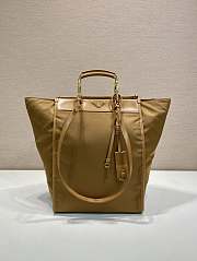 Bagsaaa Prada Re-Nylon and leather tote bag in the color Brandy 1BG561 - 35cm - 1