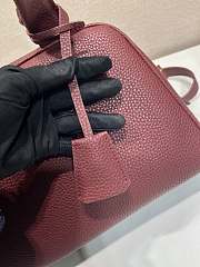Bagsaaa Prada Medium leather top-handle bag 1BB149 dark red - 28cm - 4