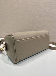 Bagsaaa Prada Medium leather top-handle bag 1BB149 Clay Grey - 28cm - 4