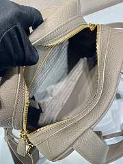 Bagsaaa Prada Medium leather top-handle bag 1BB149 Clay Grey - 28cm - 3