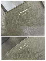Bagsaaa Prada Medium leather top-handle bag 1BB149 Clay Grey - 28cm - 2