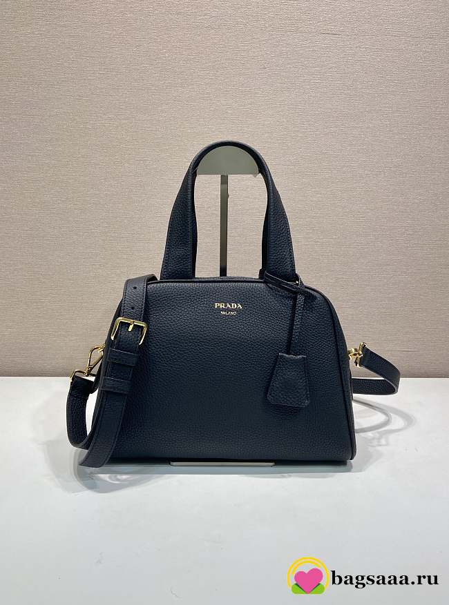 Bagsaaa Prada Medium leather top-handle bag 1BB149 Black - 28cm - 1