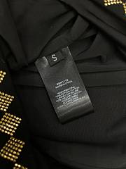 Bagsaaa Balmain short-sleeve mini dress with black and gold diamond - 2